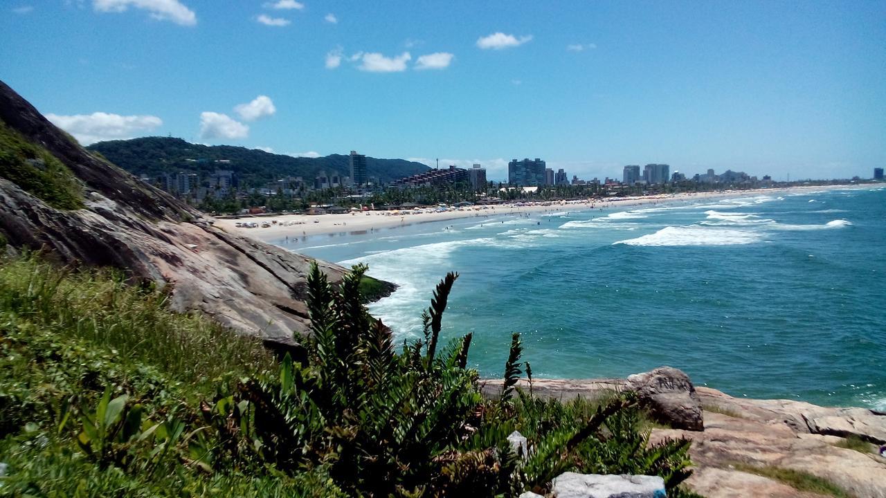 Apartamento Frente Para O Mar ,50 M Da Praia , Ar Condicionado Todos Quartos Guarujá Exterior foto